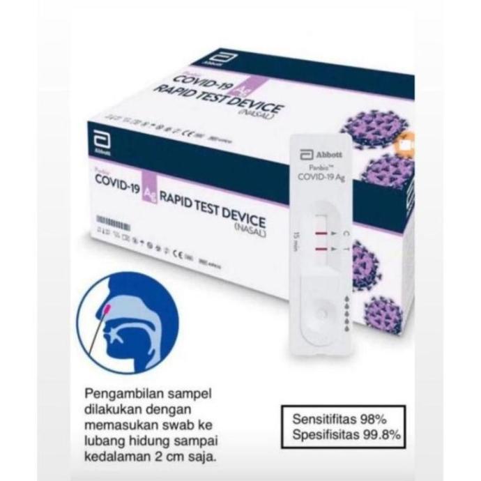 Ready Stock Swab Antigen Abbott Bioquick Panbio Nasal Box Dwinopraka