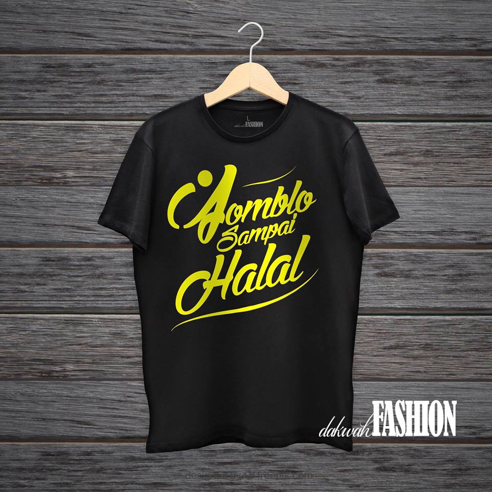 Kaos Distro Dakwah Islam Jomblo Sampai Halal Moslem Preneur Sedekah