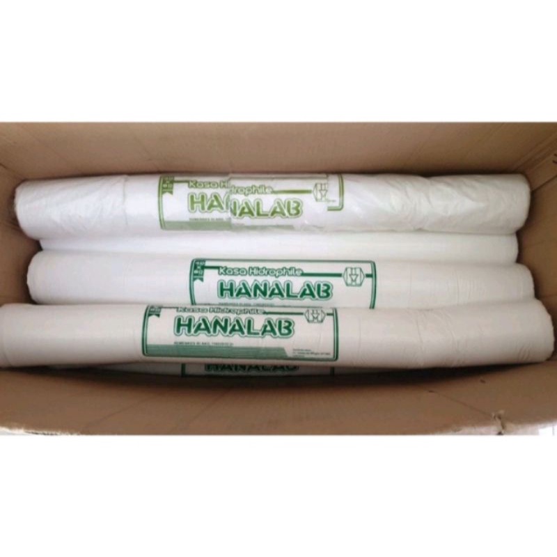 ROLL KASA BESAR / KASA HIDROFIL HANALAB / Kasa gulung besar ukuran 80cm X 30yard