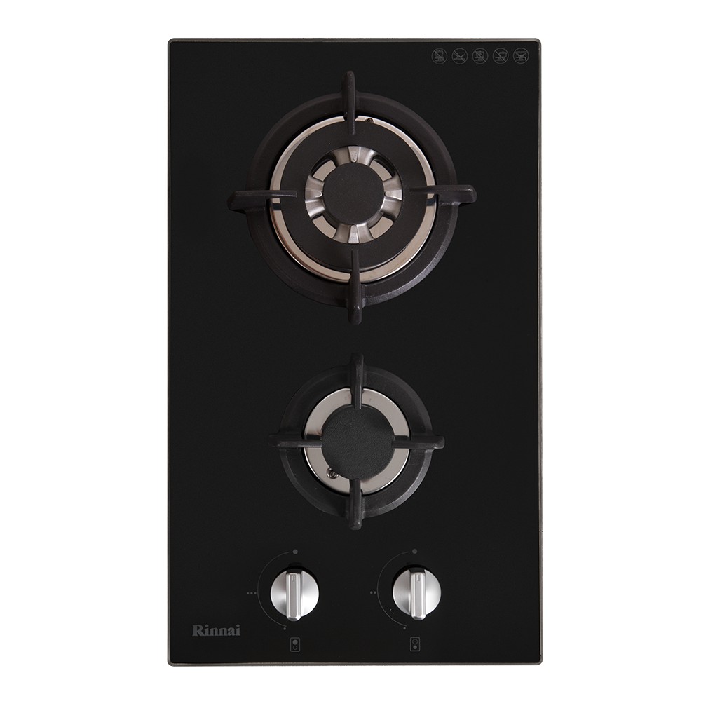  KOMPOR  TANAM  RINNAI  2  TUNGKU  VERTIKAL ATAS BAWAH GLOSSY 