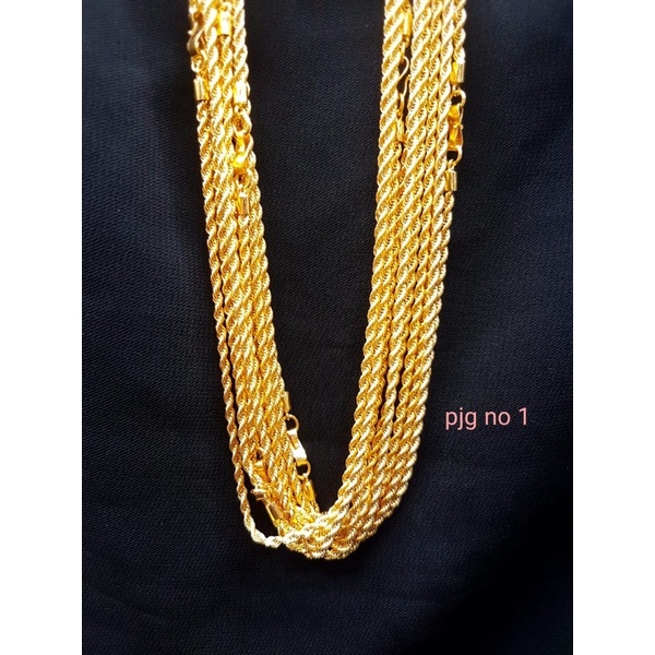 kalung tambang emas penang replika emas lapis 24k