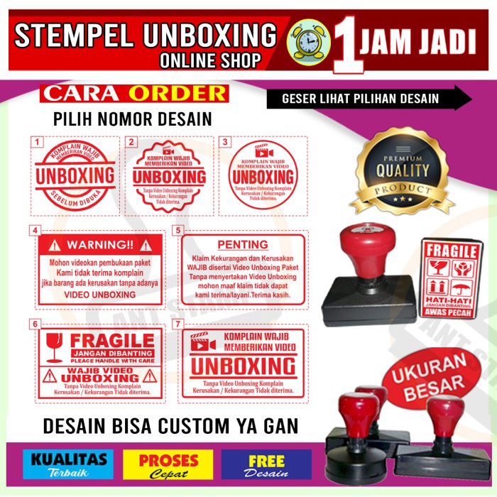 

Bagus Stempel Unboxing Flash Otomatis Warna Custom Online Shop 100% Original Terbatas