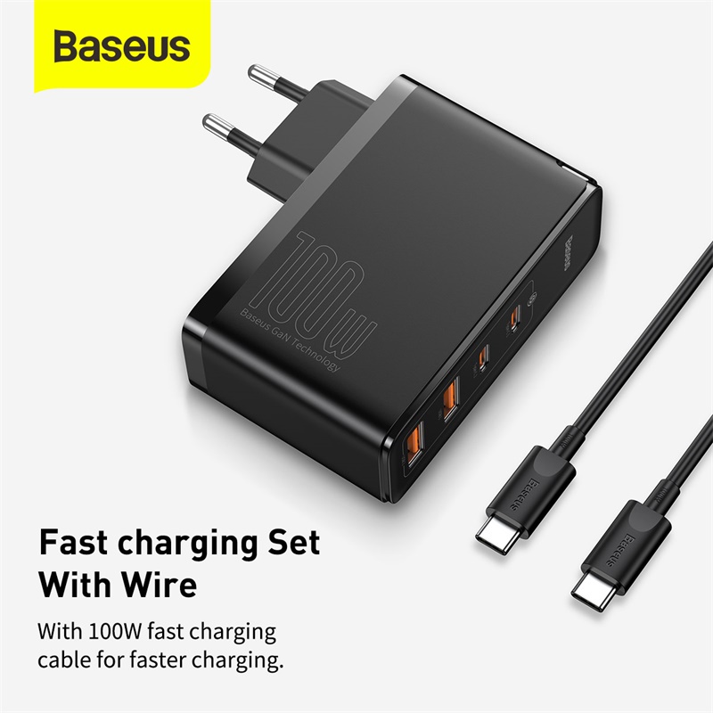 Baseus Gan 2 Pro Quick Charger 100W Type C USB 4 Output