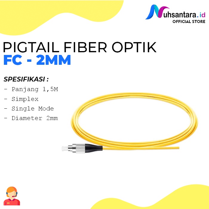 Kabel Pigtail FC 2 MM Pigtail Fiber Optik Cable FO