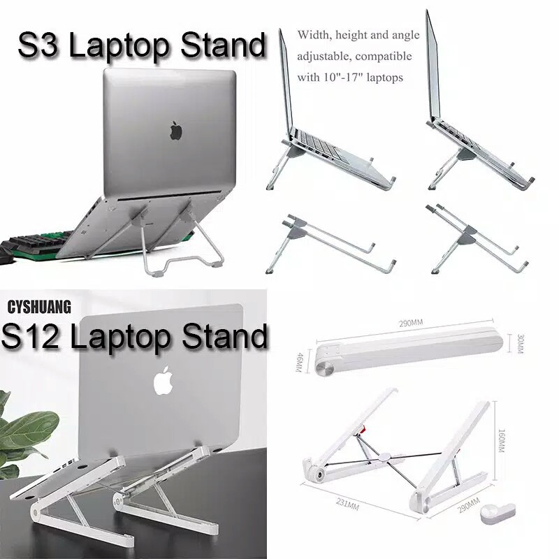 [WS] Stand Holder Laptop / Macbook / Tablet Standing Adjustable Stand Model LS-001/002