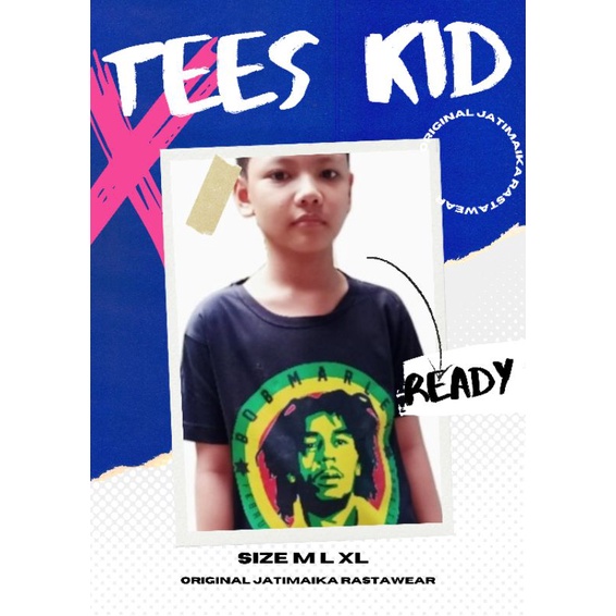 kaos anak Bob Marley rasta kid tees reggae