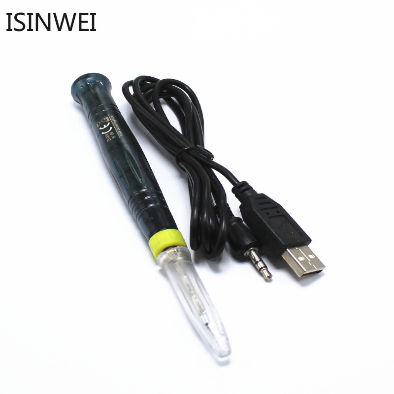 Portable Usb Soldering Iron Pen 5v 8w Mini Tip Button Switch Welding Equipment Tools