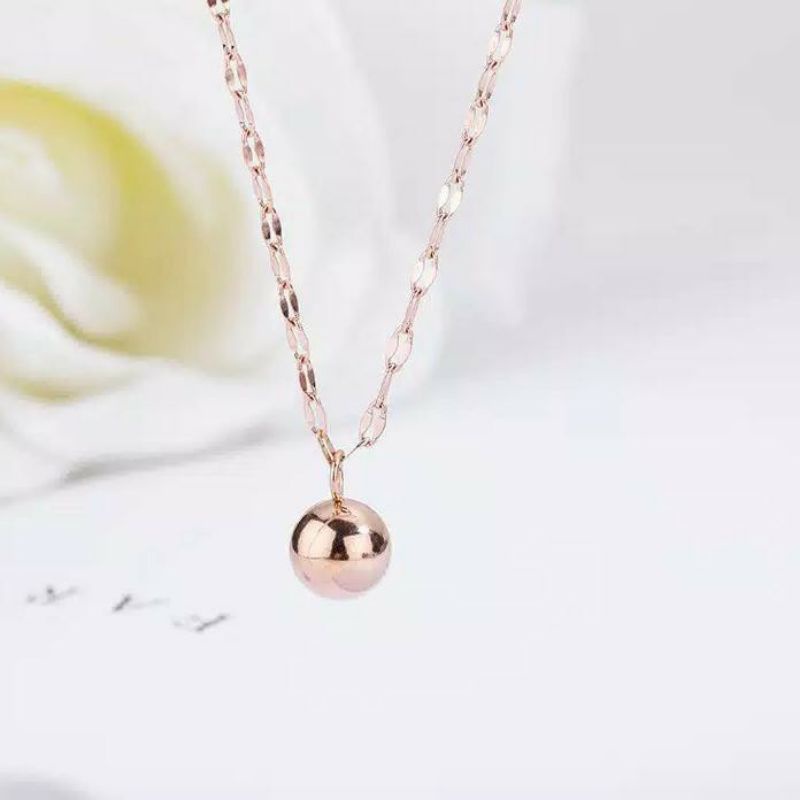 GG Kalung Bulat Bumi Bandul Gantung Titanium#KL-175BG