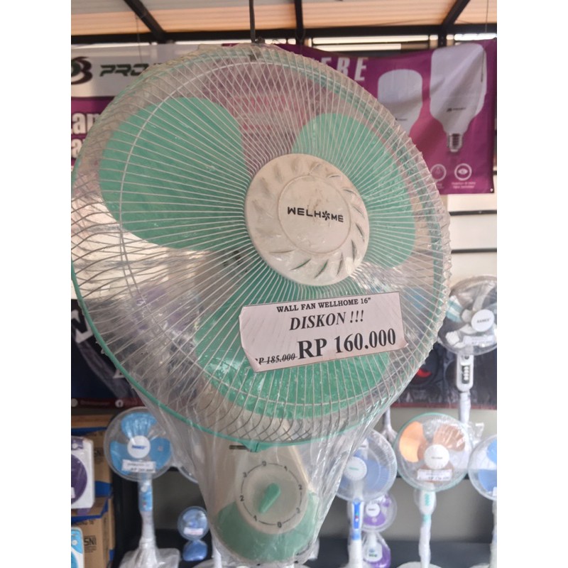 (KHUSUS OJEK ONLINE) kipas angin dinding/wall fan welhome 16 inch