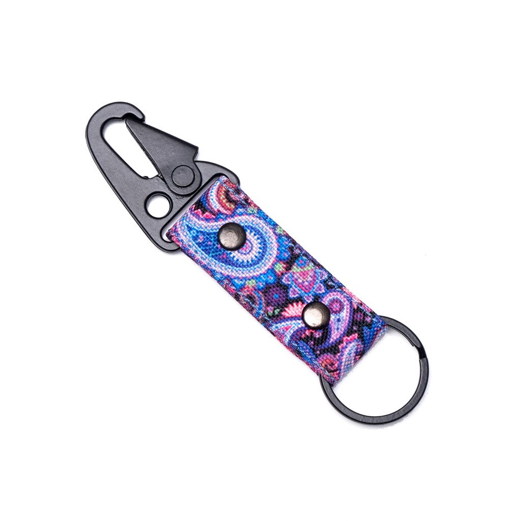 gantungan kunci carabiner kain motif - snaphook keychain - NKC232