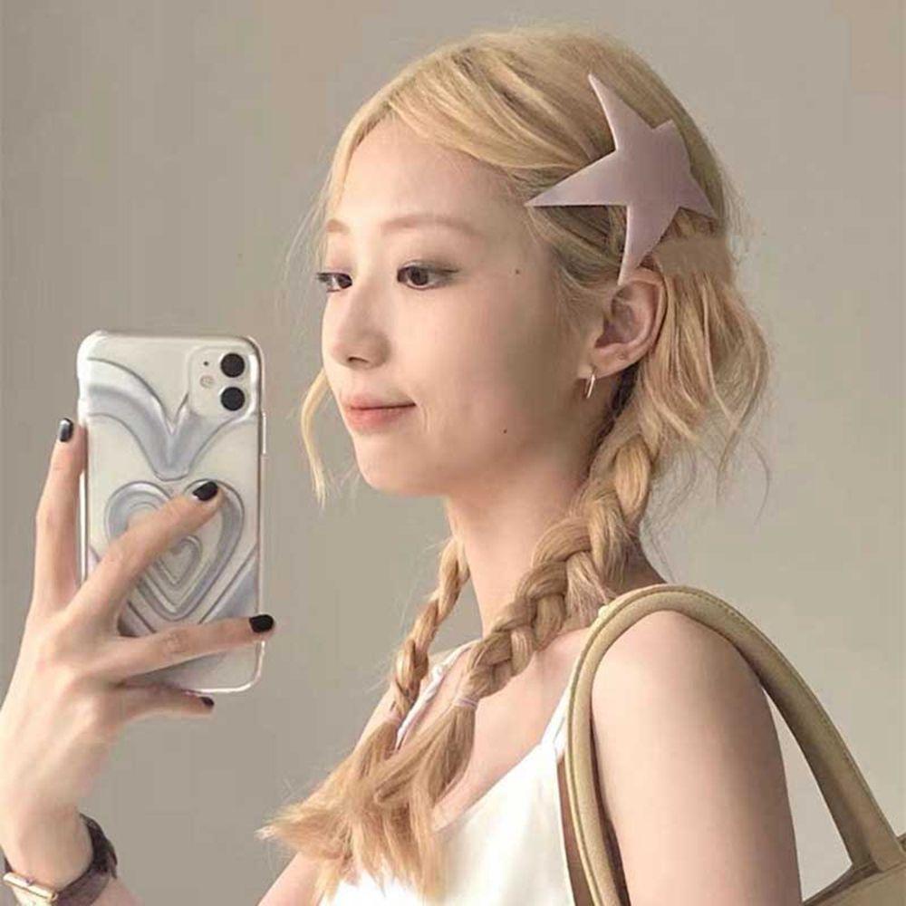 Agustinina Bintang Klip Rambut Kepribadian Temperamen Y2K Rambut Memakai Gadis Hiasan Kepala Klip Samping Gaya Korea Rambut Memakai