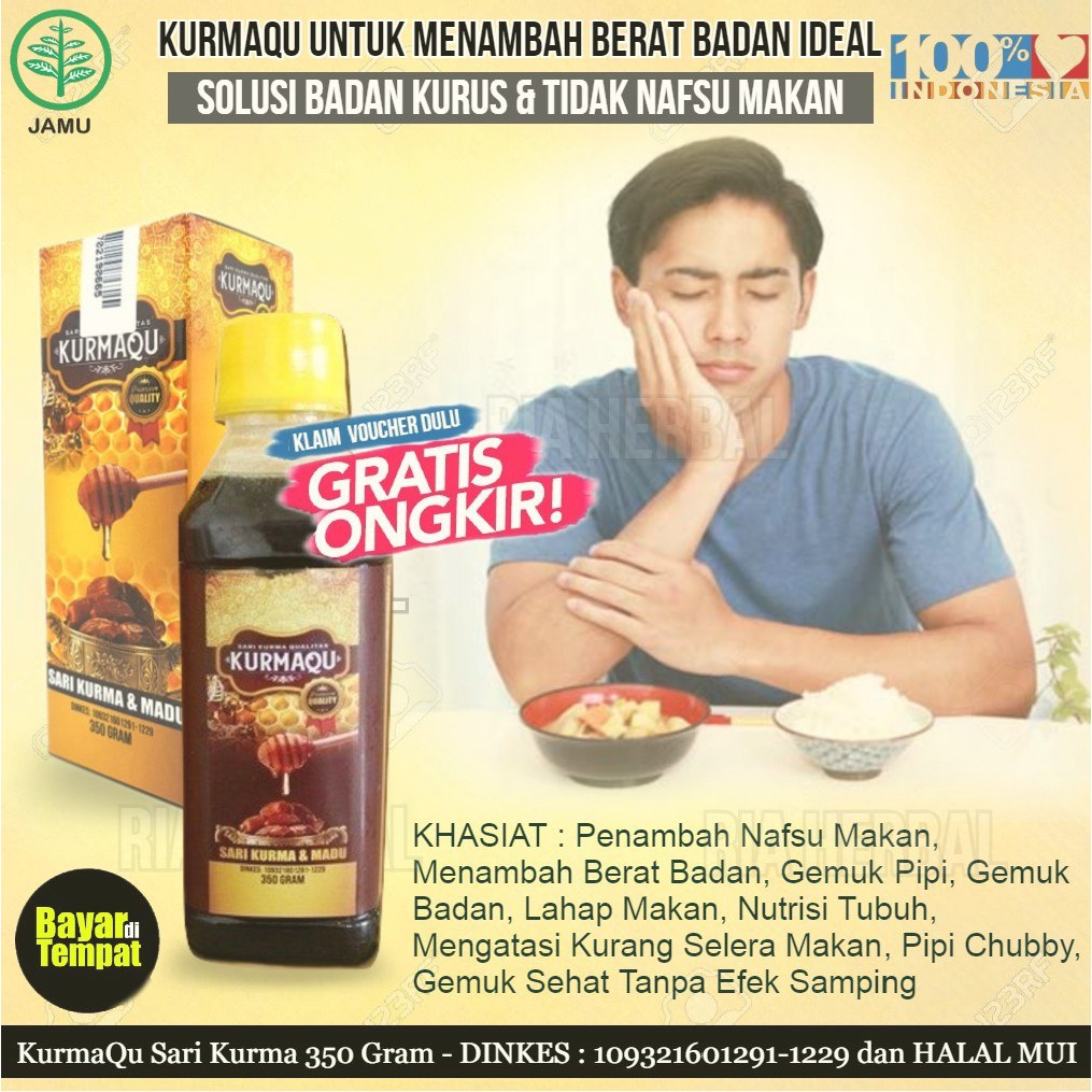 Obat Gemuk Yang Aman Untuk Ibu Menyusui Dan Ibu Hamil Penggemuk Badan Herbal Alam Suplemen Kurmaqu Shopee Indonesia