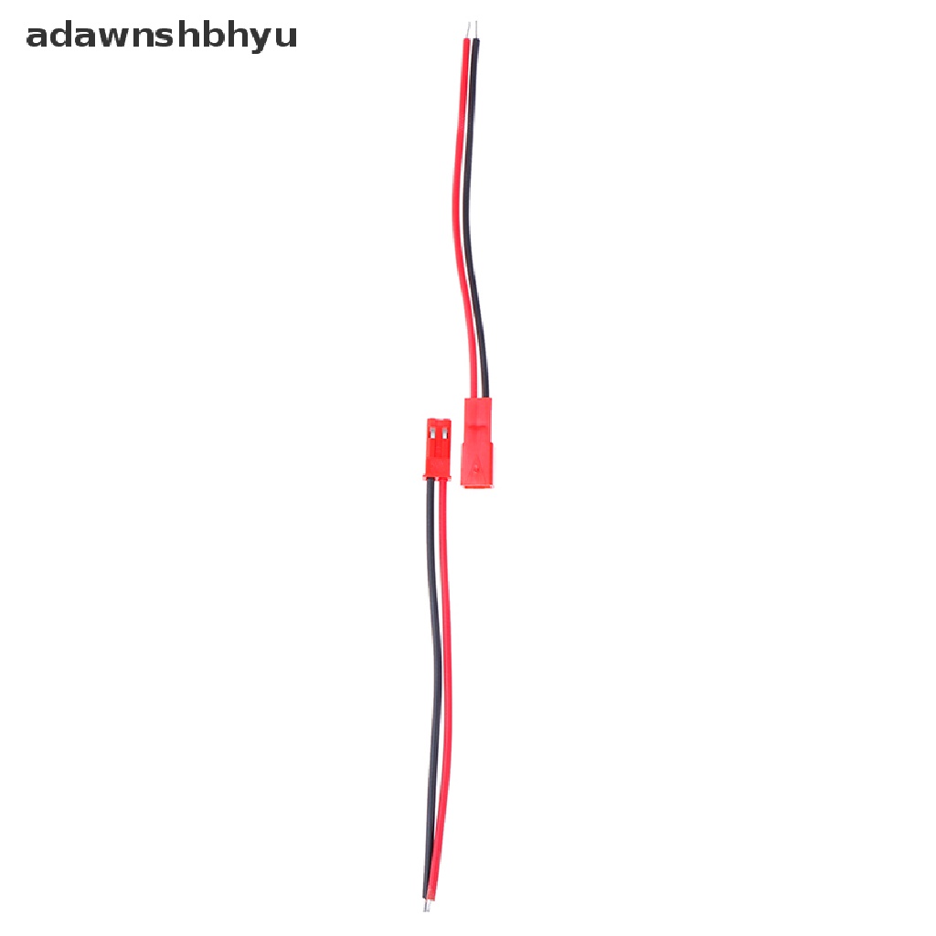 [adawnshbhyu] 20pcs Konektor 2pin male female jst plug Kabel 22kawat awg Untuk Baterai rc