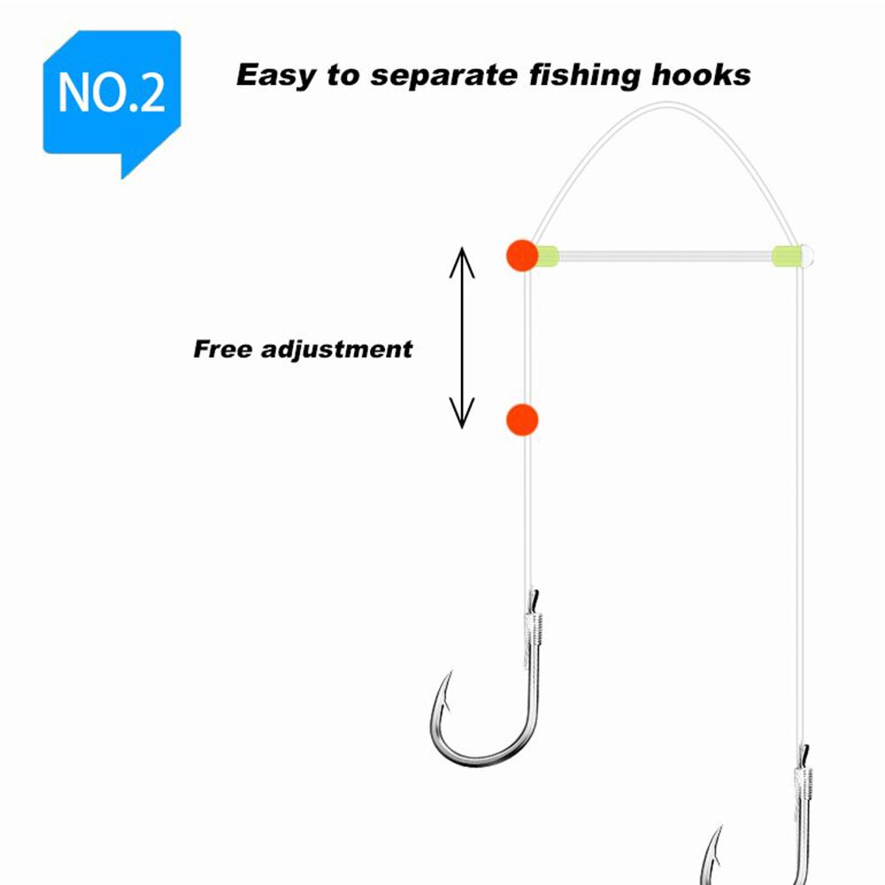 Nickolas1 Fish Hook Fixed Distance Splitter 10Pcs Line Putar Alat Space Bean Anti-Bungkus Kacang Pemisah Garis Ikan