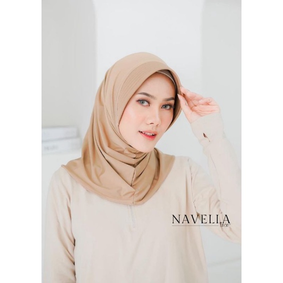 Hijab Bergo Bahan Jersey Premium Super Murah dan Adem Warna Mocca