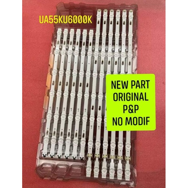 LAMPU LED BL BACKLIGHT SAMSUNG TV 55KU6000 UA55KU6000K UA55K6000 14LED