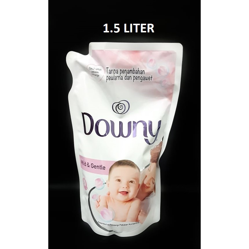 PEWANGI PELEMBUT PAKAIAN BAYI DOWNY MILD AND GENTLE 1.5 LITER DOWNY SOFTENER KULIT SENSITIF