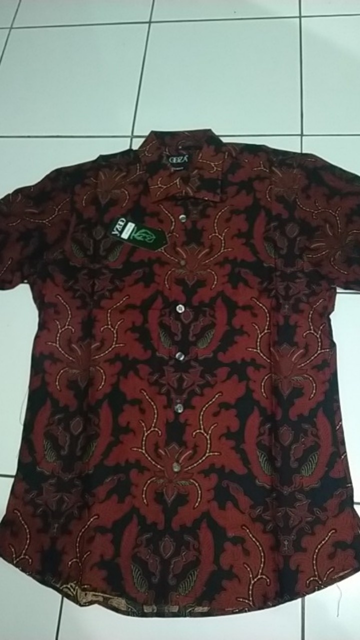 Odza Classic Batik Lengan Pendek Slim Fit Modern Sogan Solo Asli Distro Fashion