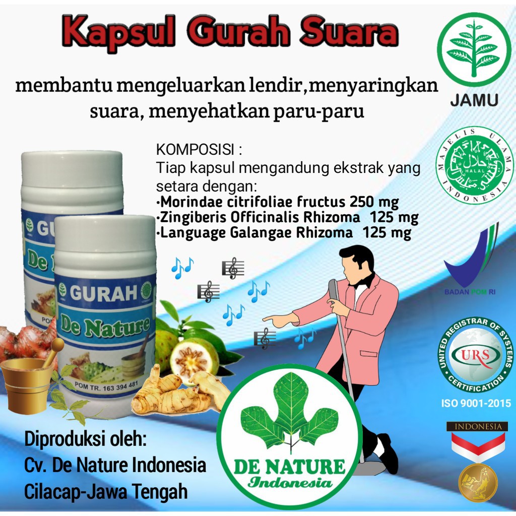 Obat Gurah Pita Suara Herbal Agar Suara Merdu Nafas Panjang Herbal De Nature