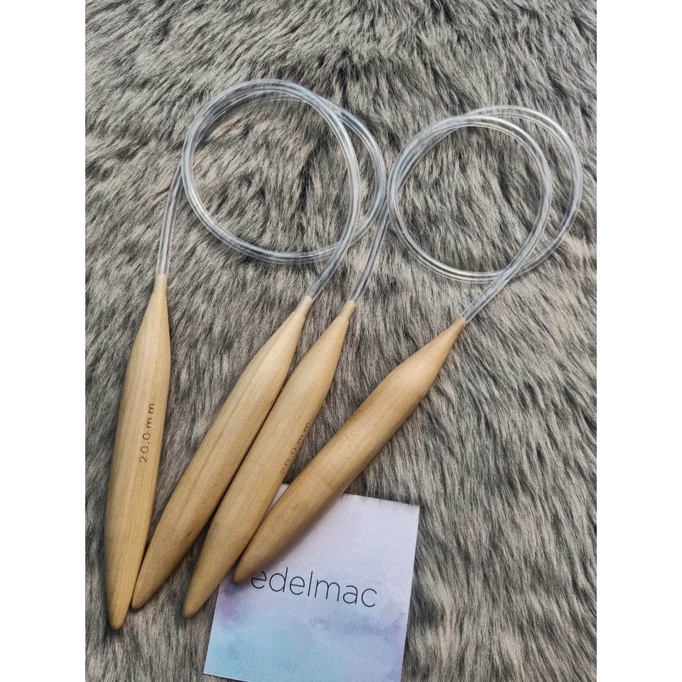 Jarum Rajut | Big Size Wooden Crochet Hooks Circular Thick Knitting Needles Double Yarn Sewing Tools  Accessory DIY