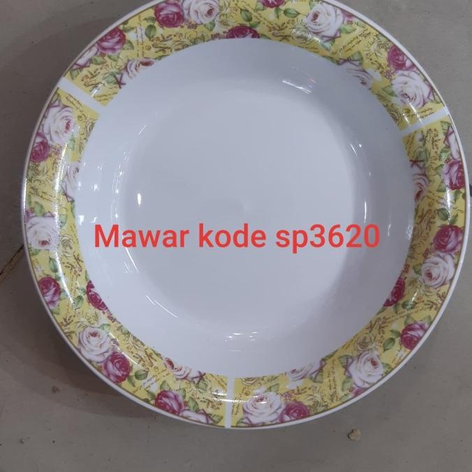 Piring Makan Cekung Mawar Melati Vicenza SP3620 12pcs