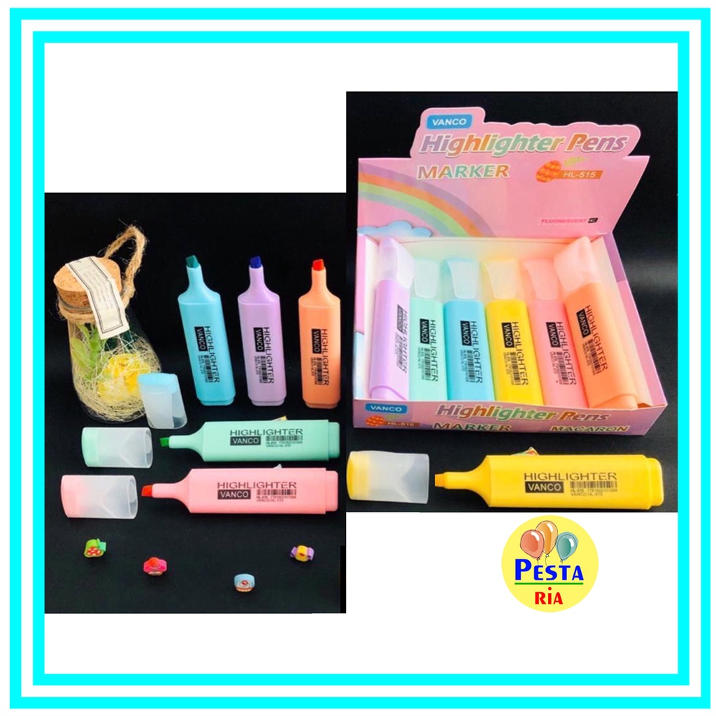 

Murah!! (1Pcs) Highlither Warna Pastel, Stabillo Vanco warna warni, Stabillo Vanco pastel