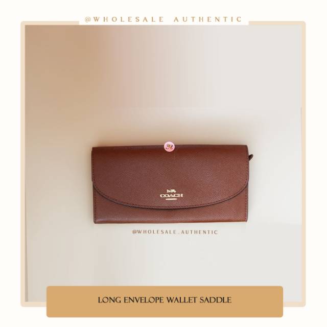 COACH LONG WALLET ENVELOPE  SADDLE DOMPET COACH