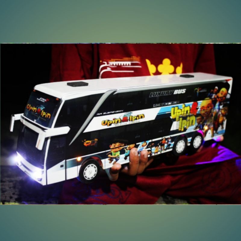 Mobil Mainan Miniatur Bus Miniatur Bis Upin Ipin Mobil Mainan