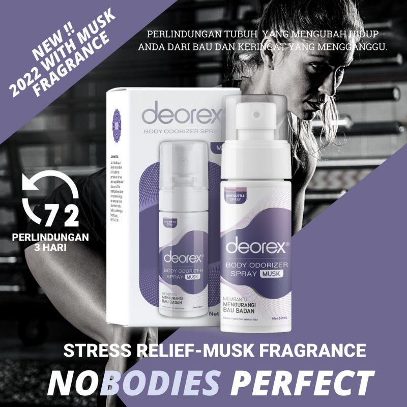 Deorex Body Odorizer Spray 60 Ml Body Spray Penghilang Bau Ketiak &amp; Bau Kaki