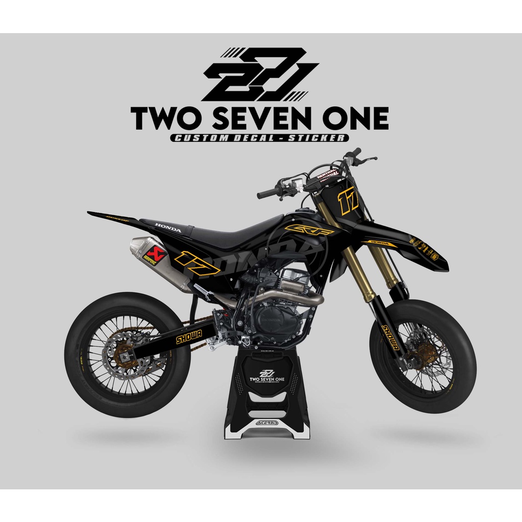 DECAL CRF SUPER GLOSSY PREMIUM - FULL BODY CUSTOM VARIASI HONDA BLACK GOLD