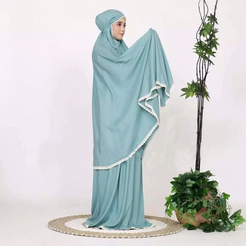 MUKENA RAYON BALI POLOS TRAVELING RENDA LUNNA