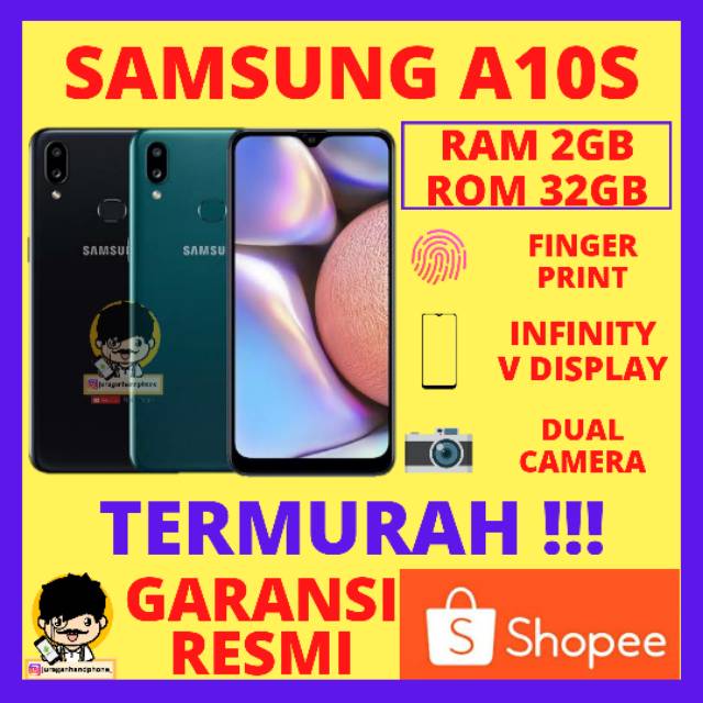 SAMSUNG A10S RAM 2GB INTERNAL 32GB ( 2/32 ) GARANSI RESMI SEIN SAMSUNG