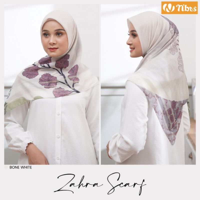 HIjAB SEGIEMPAT MOTIF NIBRAS ZAHRA SCARF