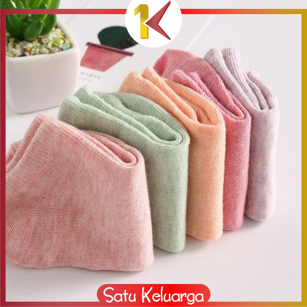 SK-P59 Kaos Kaki Semata Kaki Polos / Kaus Kaki Wanita / Kaos Kaki Ankle Dewasa / Short Socks Import-2