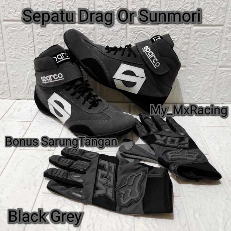 Sepatu drag race  sepatu touring FREE GLOVE  keren new  sepatu balap keren sepatu berkendara touring sunmori atau harian juga oke bonus sarung tangan