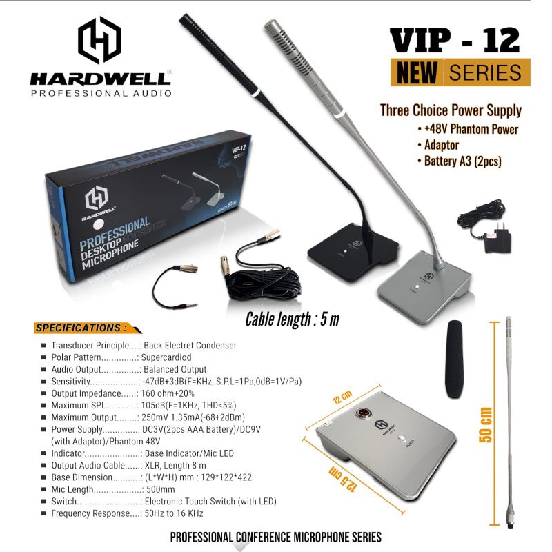 Mic Conference Hardwell Vip 12 Vip12 VIP 9 Mic Podium Mic Meja