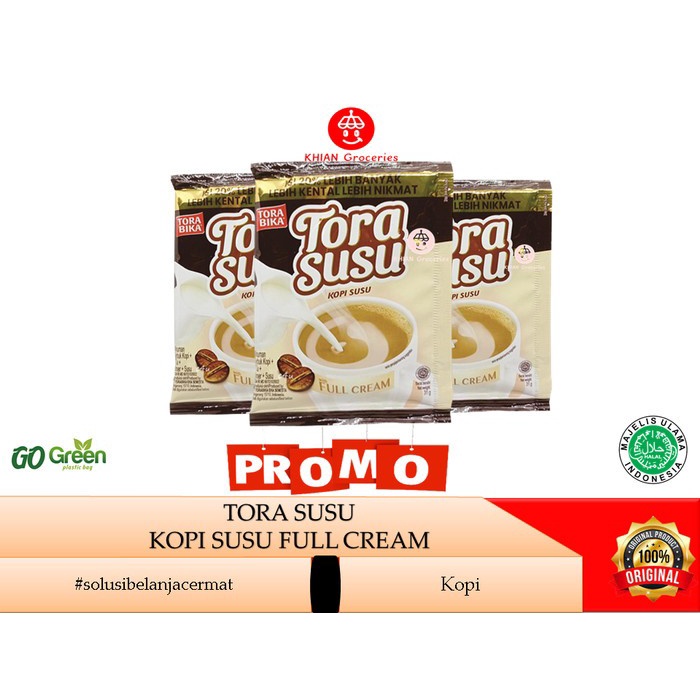 

TORABIKA Tora Susu kopi susu full cream 5 Sachet *31gr. Khian