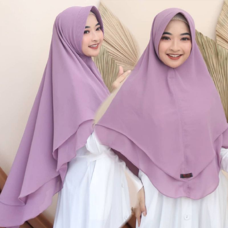 KHIMAR CERUTI POLOS ORI ALLIA HIJAB BANDA JILBAB KERUDUNG CERUTY PINGUIN DESVIKA DESVICA AYUBI L XL