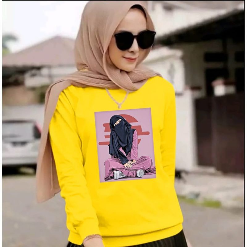 ACE - KAOS WANITA ( UGHTY ) KAOS HIJAB WANITA LENGAN PANJANG MODEL TERBARU