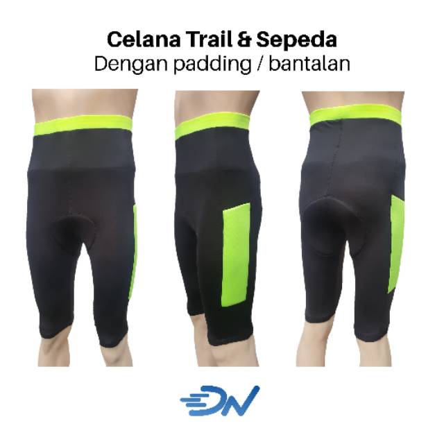 Celana sepeda pria pendek padding busa jumbo