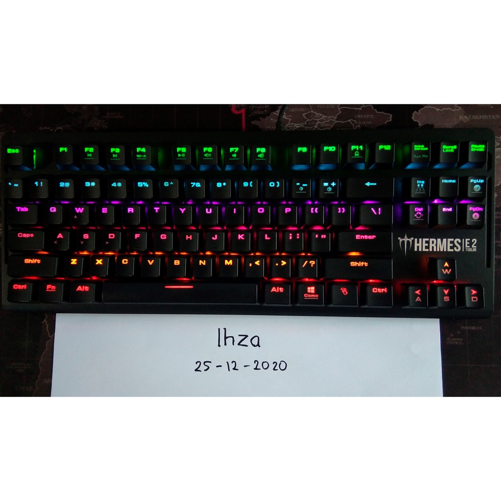 Keyboard Mechanical Gamdias Hermes E2 TKL Blue Switch