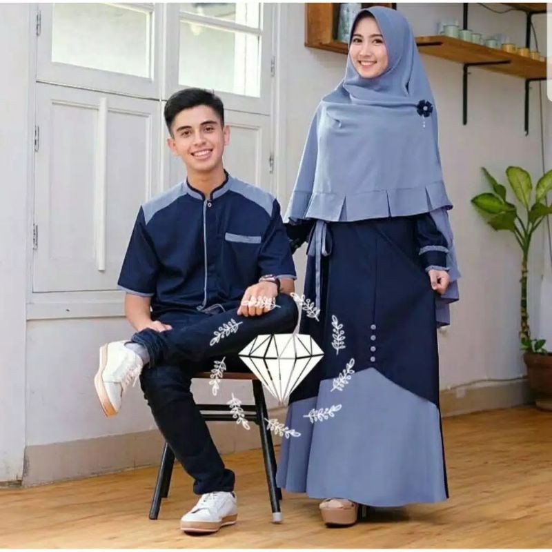 COD ] BAJU PASANGAN MUSLIM SYARI TERLARIS SAMAWA COUPLE TERMURAH