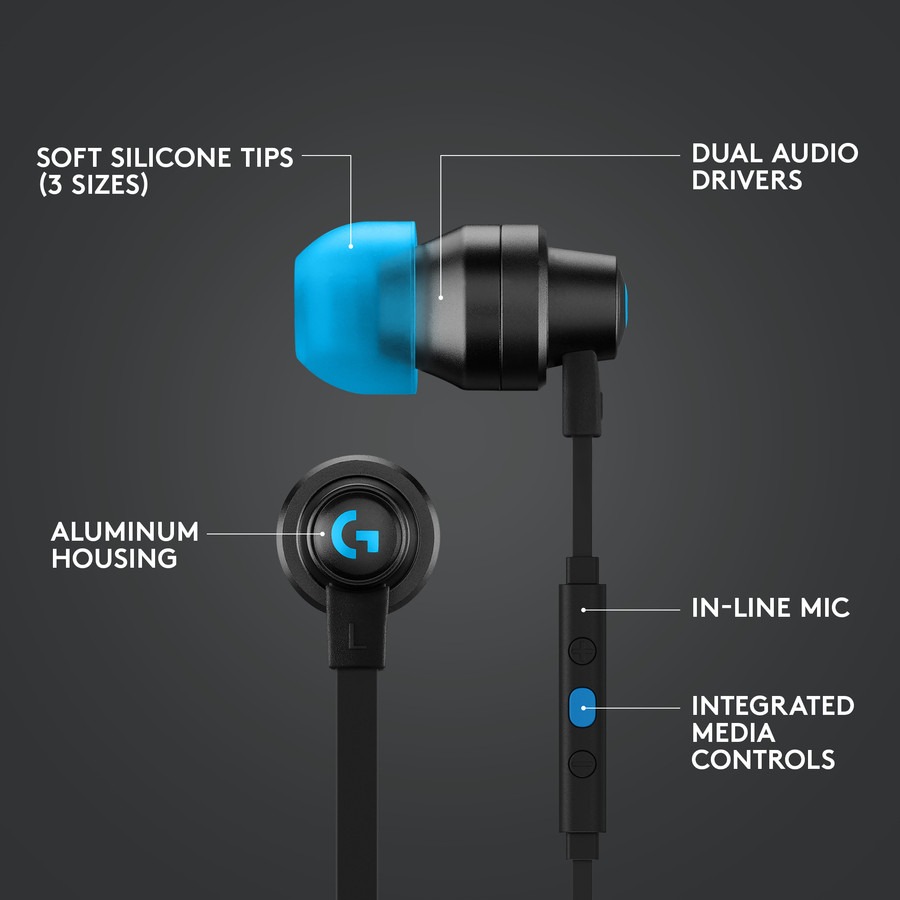 Earphone Gaming Logitech G333 Wired | Logitech G333 Gaming Earphone