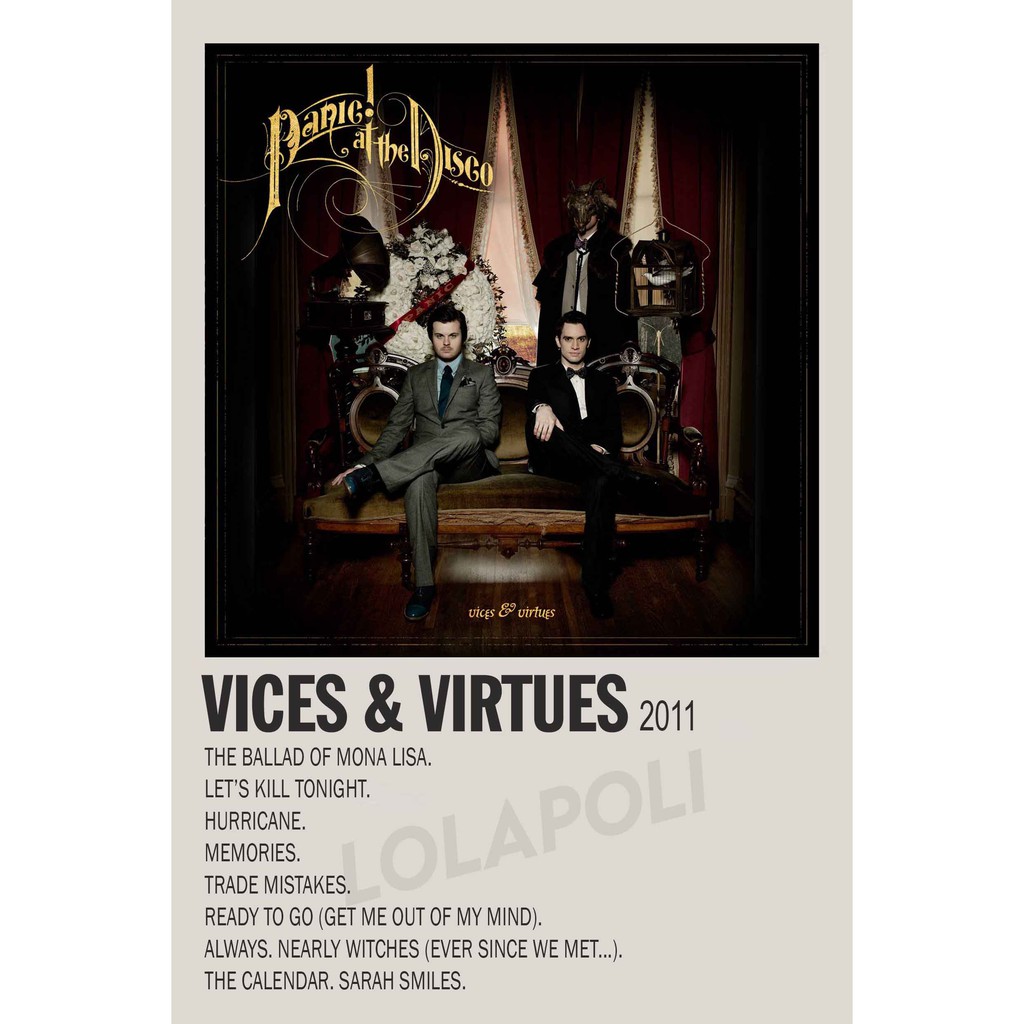 Poster Cover Album Vices &amp; Virtues - Panic! At The Disco