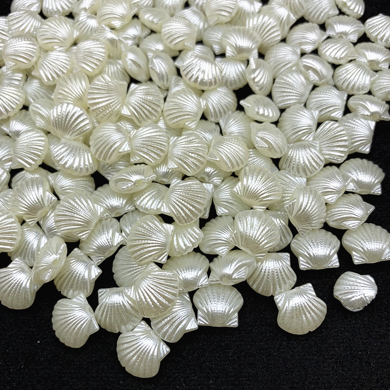 50Pcs/Pack 12mm Akrilik Mutiara Warna Shell Bentuk Manik-manik