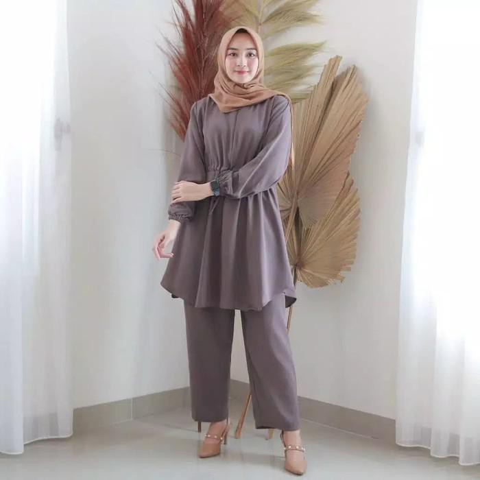 8K05- Baju Setelan Muslim Set Kulot Fashion Wanita Cewek Murah Terbaru - Milo