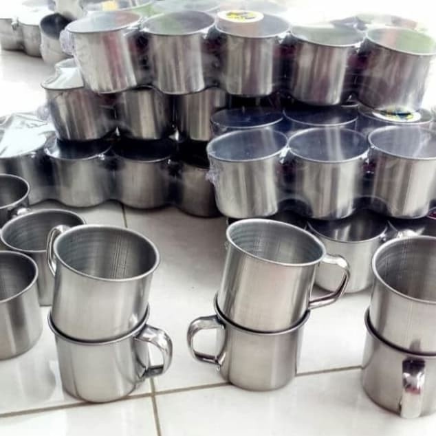 Gelas Stainless / Mug Stainless / Cangkir Stainless mini Diameter 7 cm