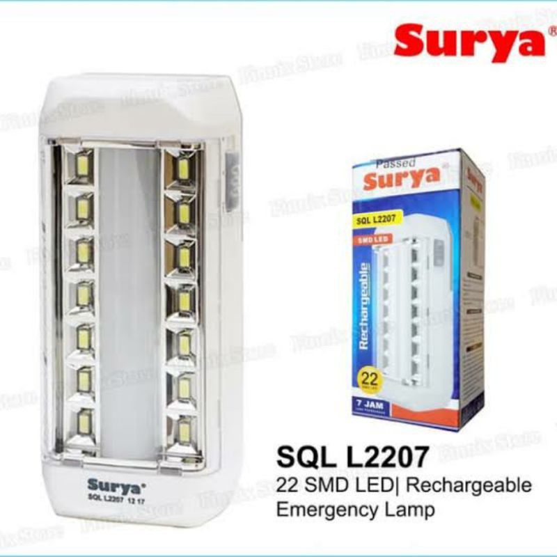 Lampu Emergency Portable Surya SQL L2207 22 SMD LED Rechargeable