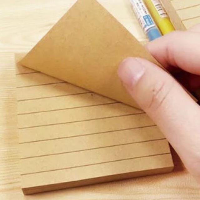 

Kraft Sticky Note Bergaris | Note Kecil | Kertas Sticky