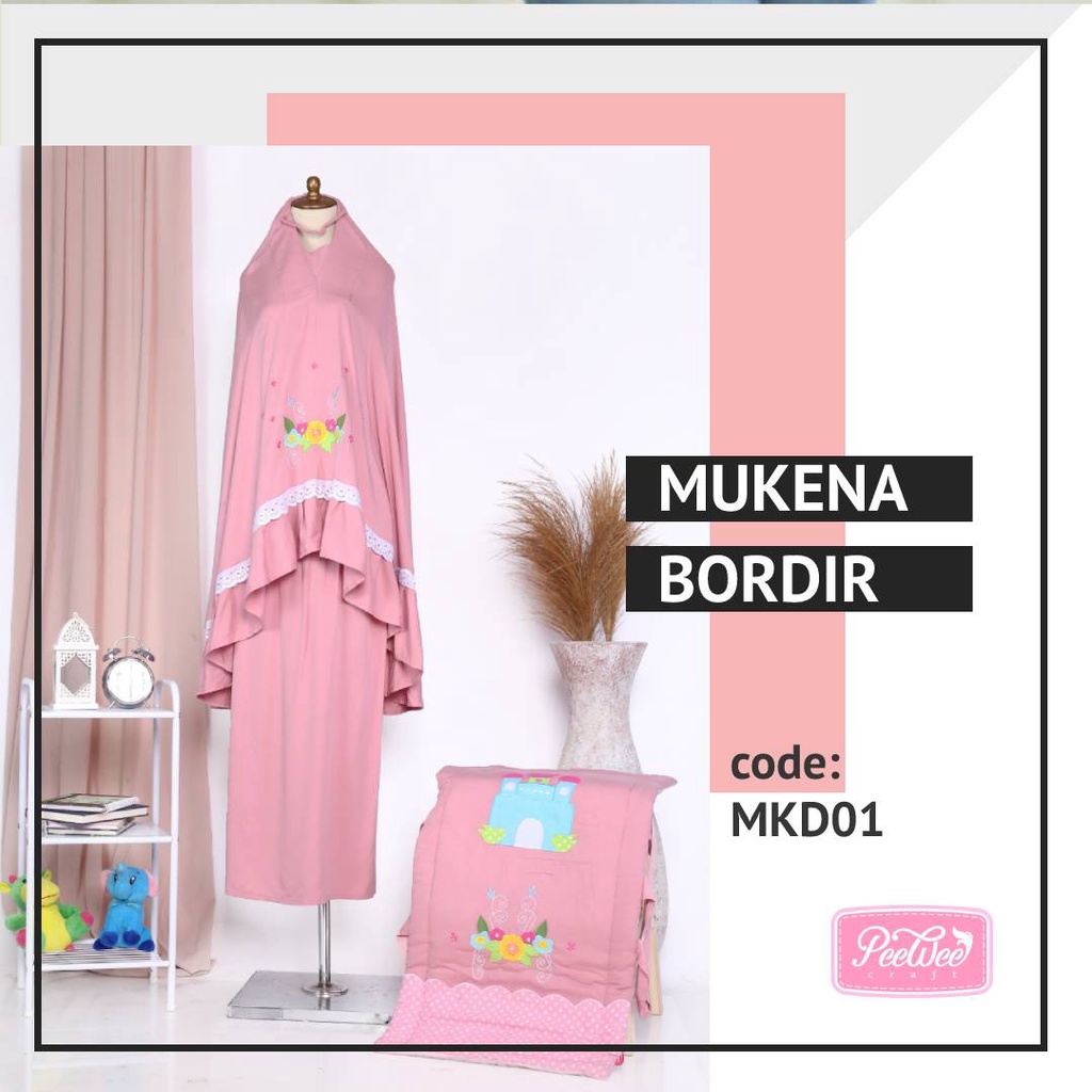 Paket mukena sajadah anak handmade gratis bordir nama